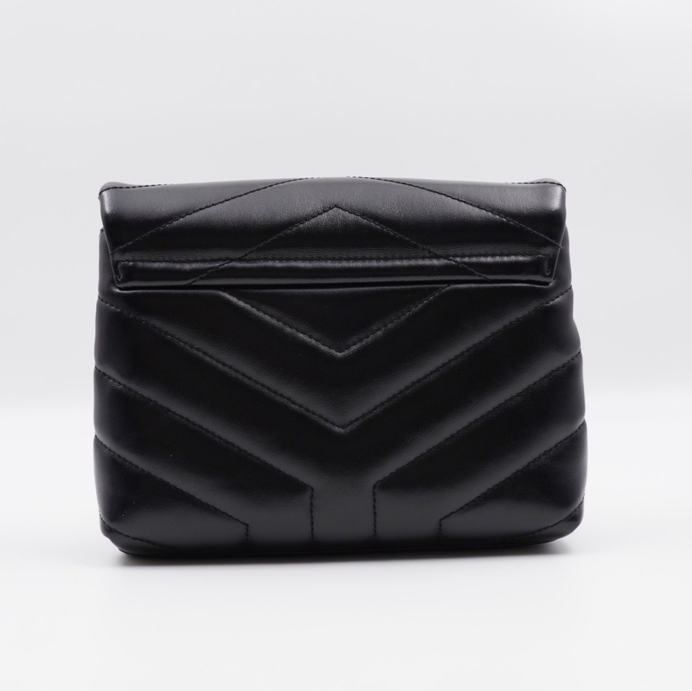 CF49 💟 Saint Laurent Loulou Shoulder Bag Matelasse Chevron Leather Toy - Picture 3 of 15